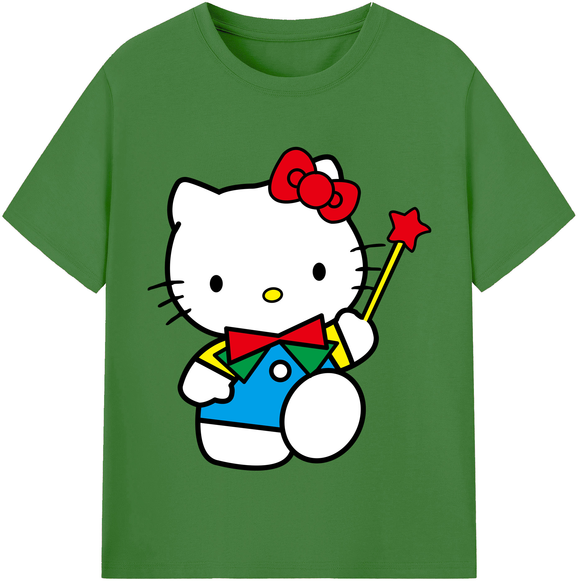 （画像用） Hello Kitty ハローキティ レディースカジュアルプリントTシャツ（綿100％）